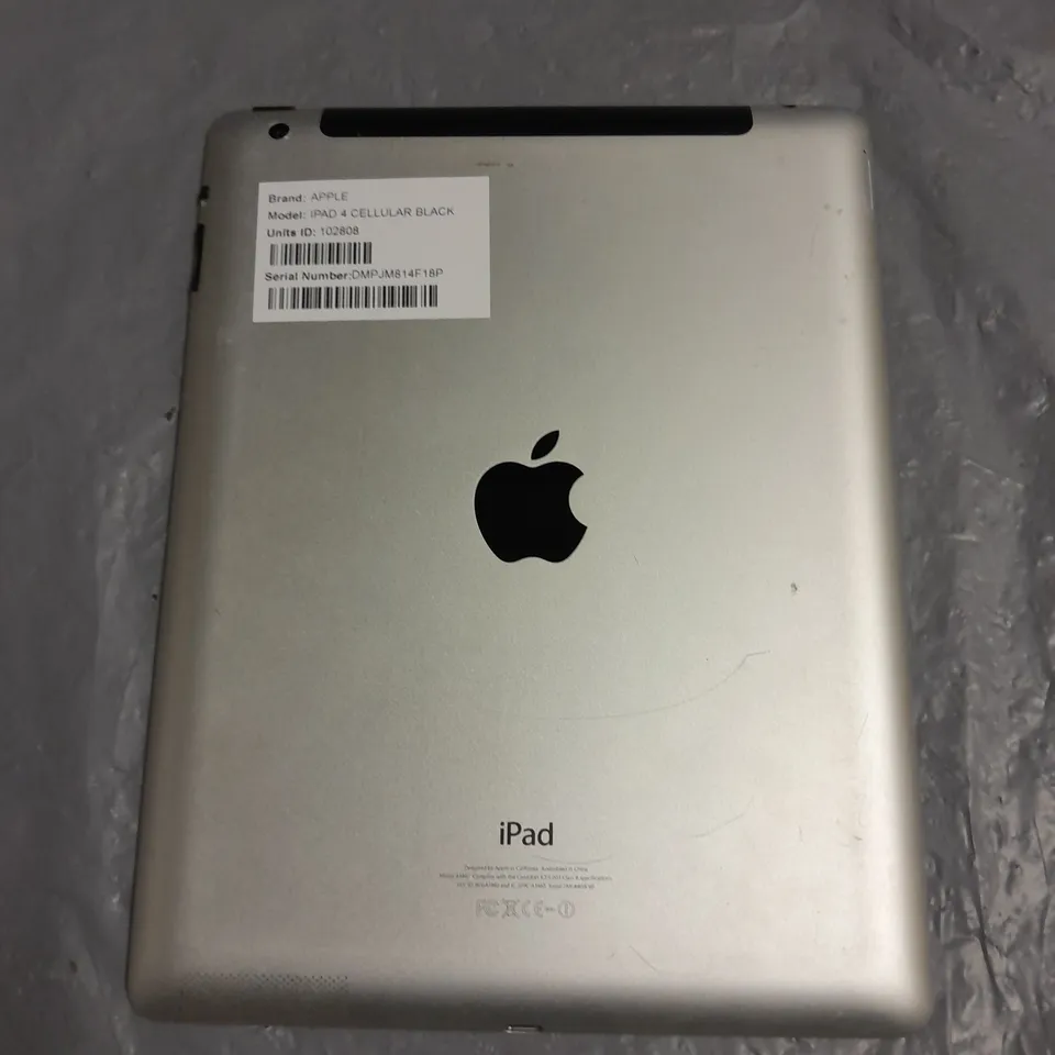 UNBOXED APPLE IPAD 4 CELLULAR - A1460