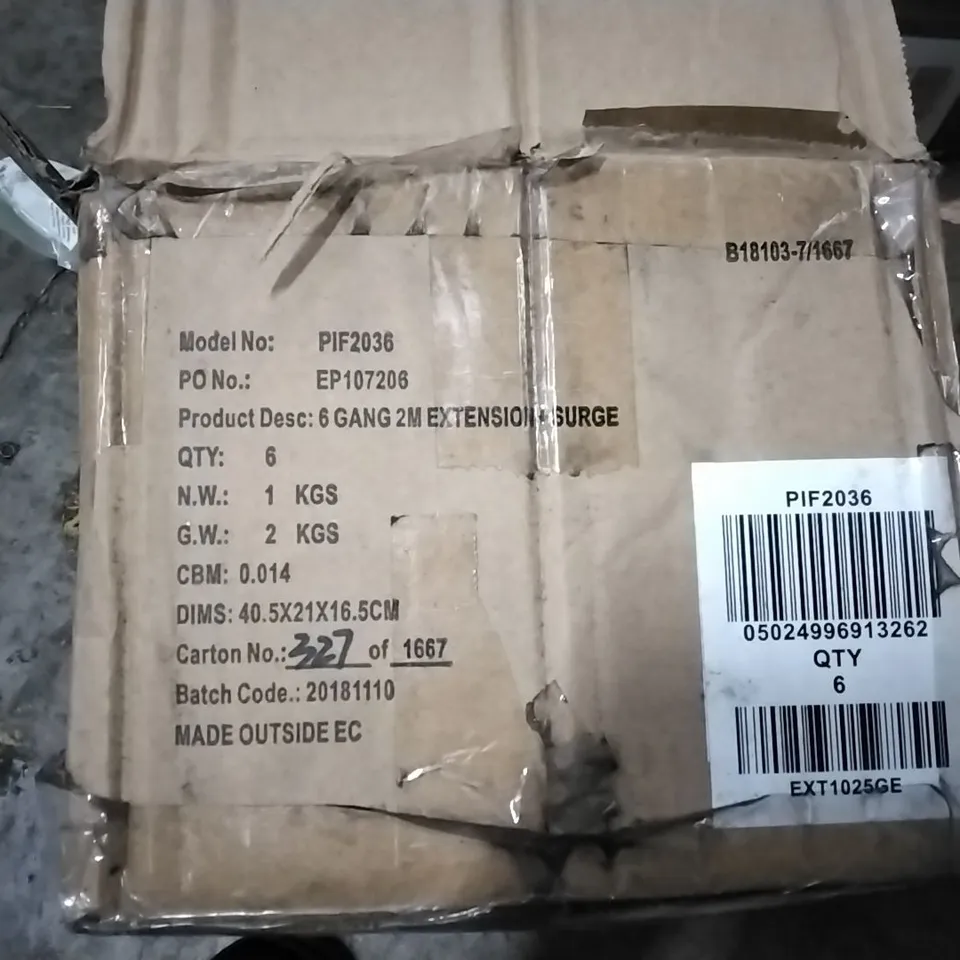 BOXED 2M EXTENSION LEADS 6PCS