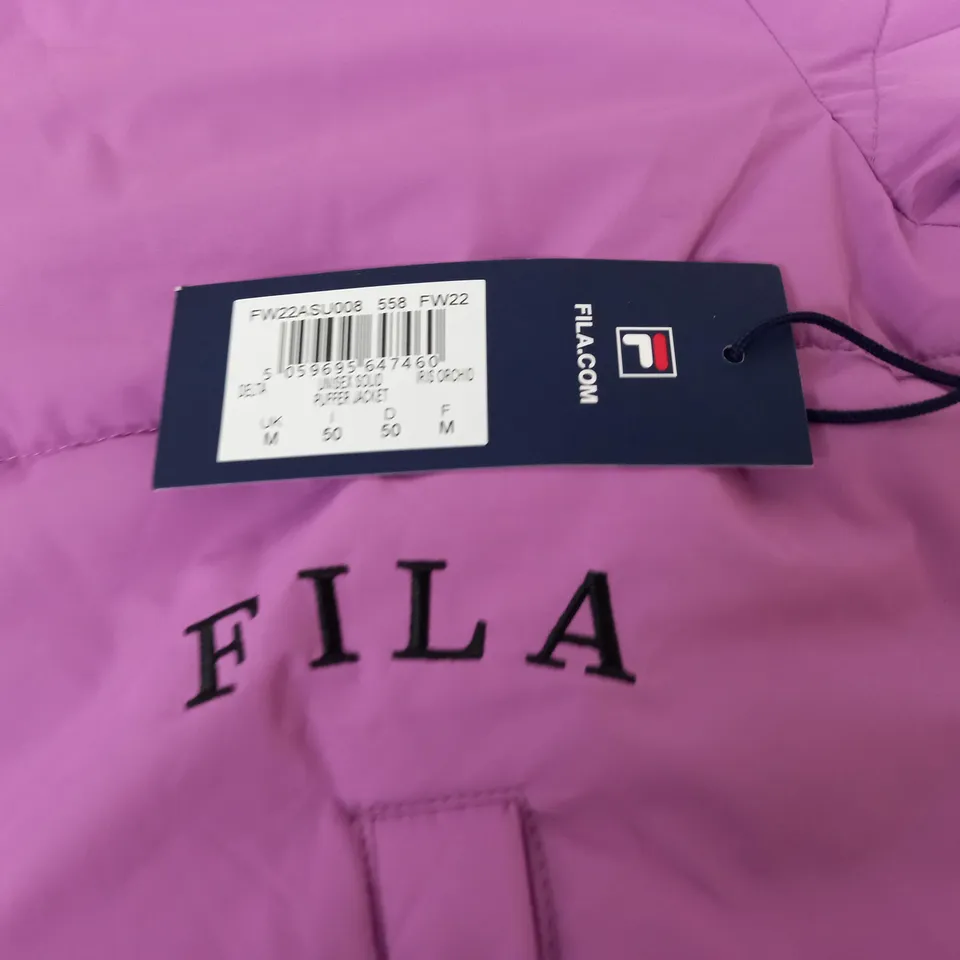 FILA UNISEX SOLID PINK PUFFER JACKET - UK M