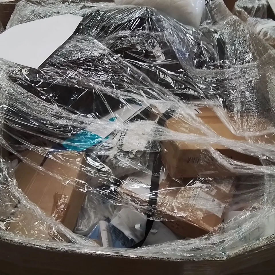 PALLET OF JEWELLERY,HEATH AIDS AND TECH PRODUCTS TO INCLUDE;DREAM CATCHER,PLUG SOCKETS,WATER FEATURE LED ORNAMENT