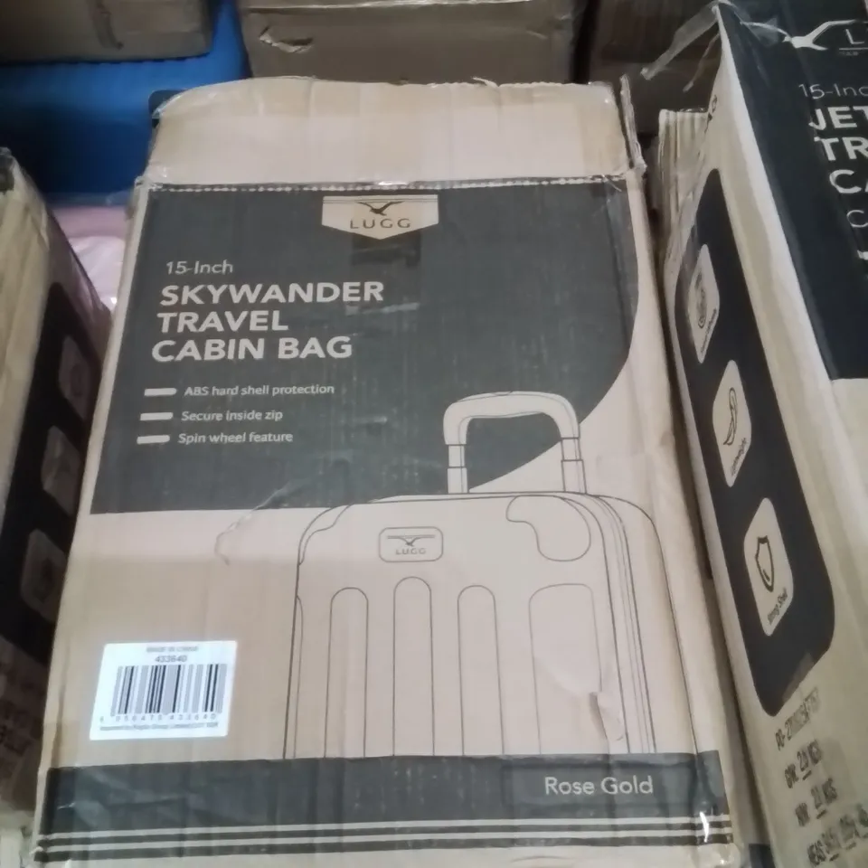 BOXED LUGG 15INCH SKYWANDER TRAVEL CABIN BAG ROSE GOLD