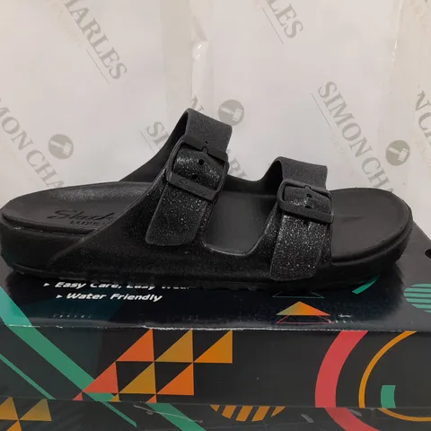 SKECHERS CALI GEAR SLIDE SANDAL BLACK SIZE 7