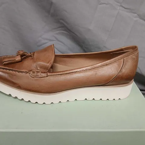 CALPIERRE DL118 MAKAI SELLA BROWN LEATHER TASSEL LOAFERS – UK 7 (EU 41) 