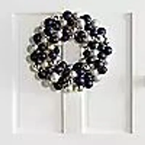 HOME STORIES 40CM PRE LIT SHATTERPROOF BAUBLE WREATH