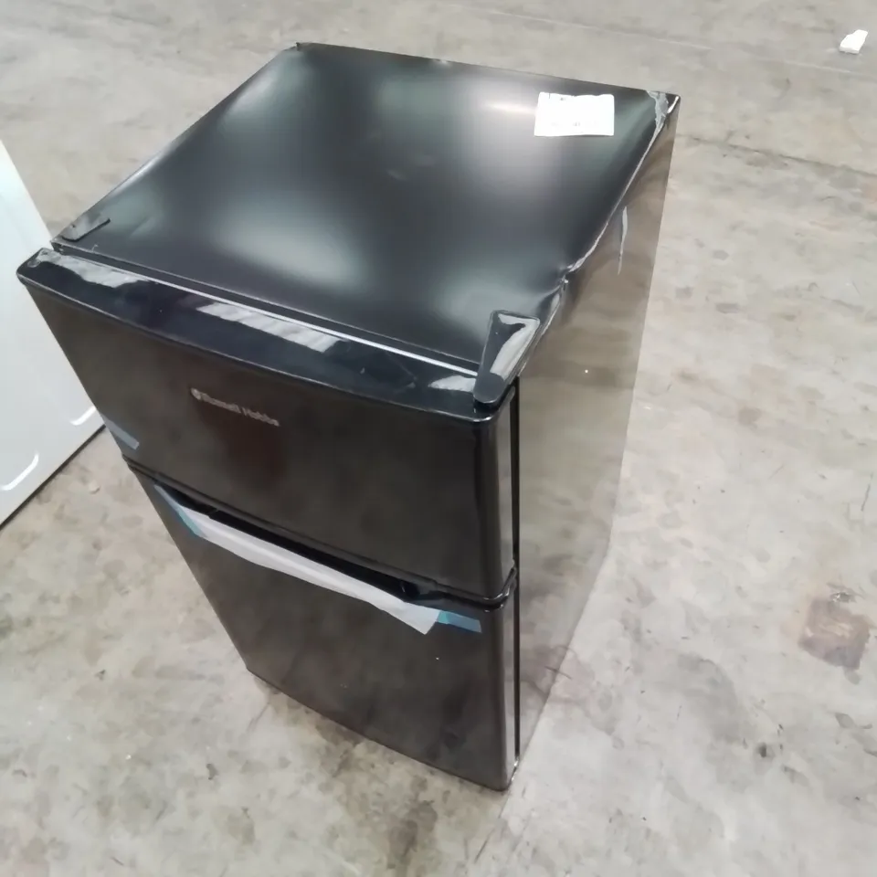 RUSSELL HOBBS 48CM WIDE UNDER COUNTER FREESTANDING FRIDGE FREEZER IN BLACK -COLLECTION ONLY-