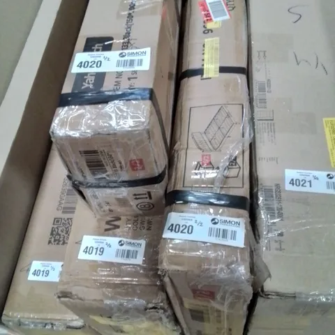 BOXED UPHOLSTERED KING SIZED BED FRAME WITH HEIGHT ADJUSTABLE HEADBOARD - BLACK (2 BOXES)