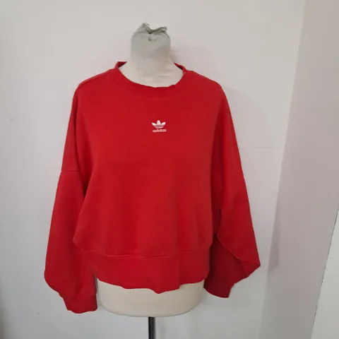 ADIDAS RED JUMPER WOMENS - SIZE 10