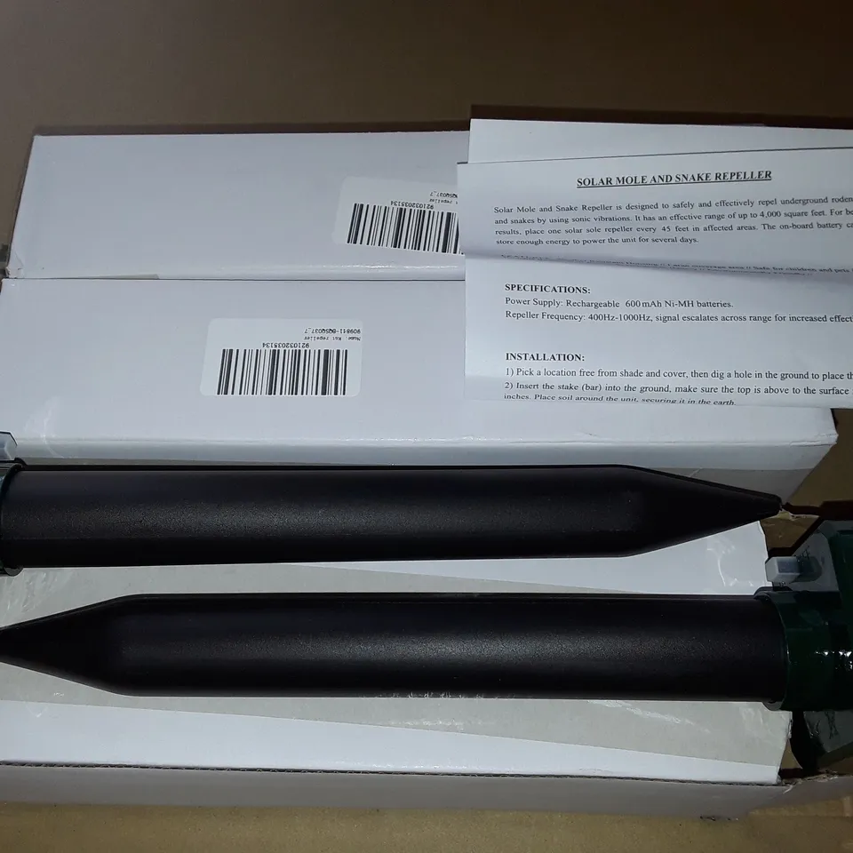 LOT OF 3 2-PACKS OF SNAKE AND MOLE REPELLERS