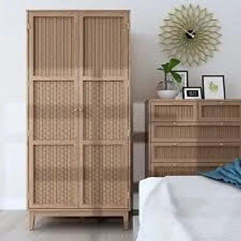 BOXED BORDEAUX 2 DOOR WARDROBE - OAK (2 BOXES)