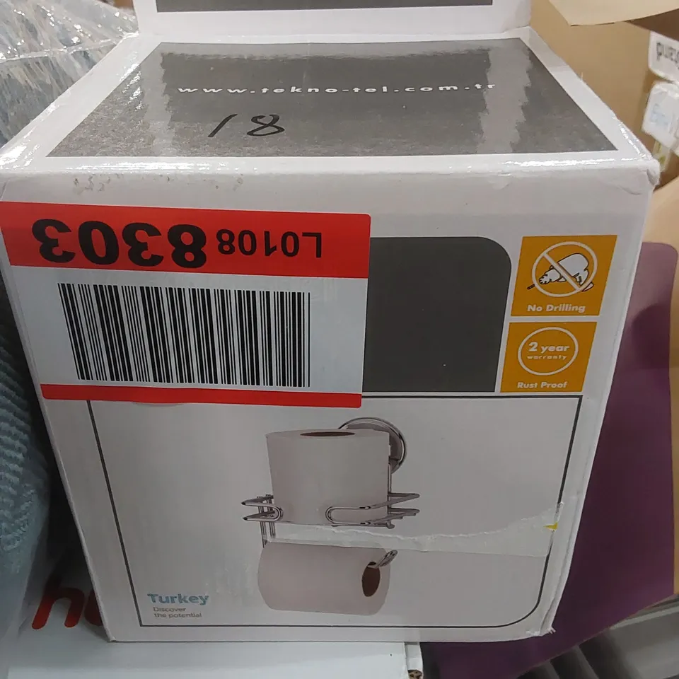 BOXED JUHASZ WALL MOUNTED TOILET ROLL HOLDER (1 BOX)