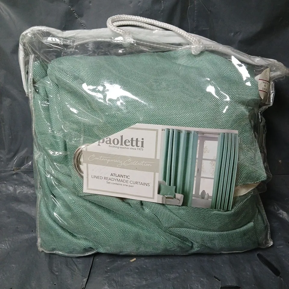 PAOLETTI ATLANTIC LINED READY MADE CURTAINS SET CONTAINS ONE PAIR 