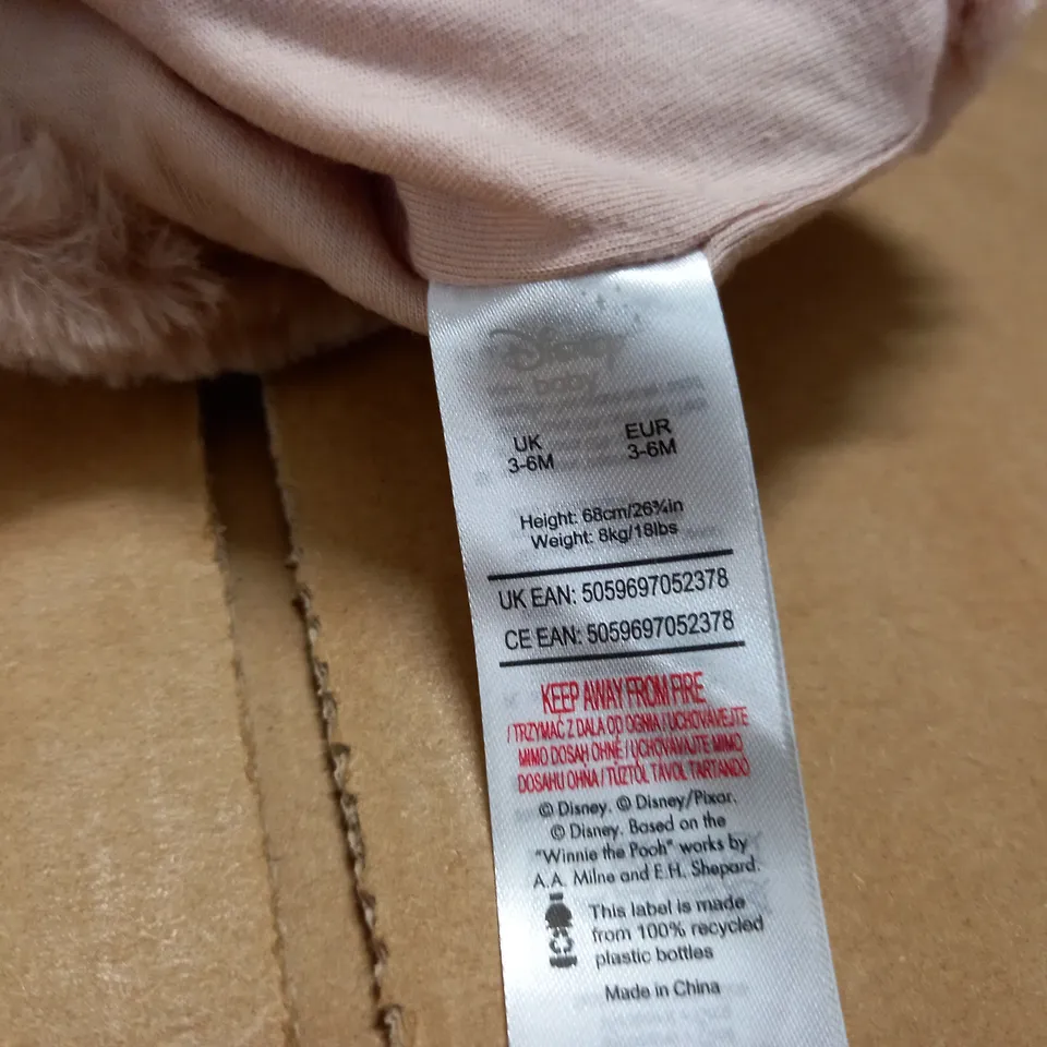 DISNEY BABY MINNIE MOUSE PINK FLUFFY HOODED GILET - 3-6 MONTHS