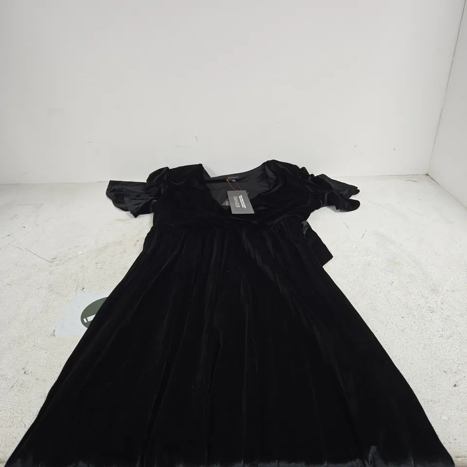 KALEIDOSCOPE BLACK VELOUR DRESS UK 12 TAGGED
