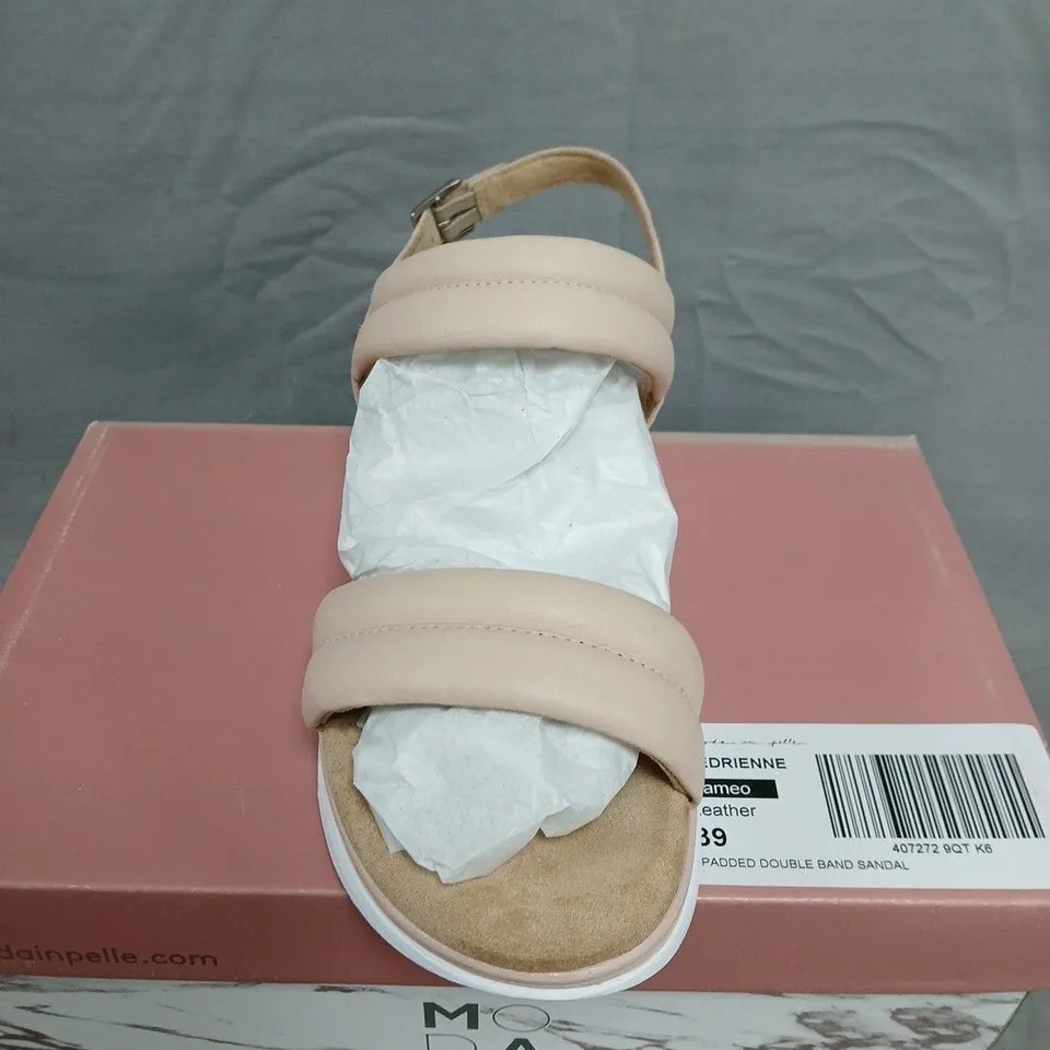 MODA IN PELLE ADRIENNE LEATHER PADDED DOUBLE BAND SANDALS – UK 6 (EU 39)