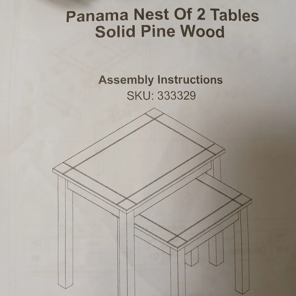 VIDA DESIGNS PANAMA NEST OF TABLES UNIT