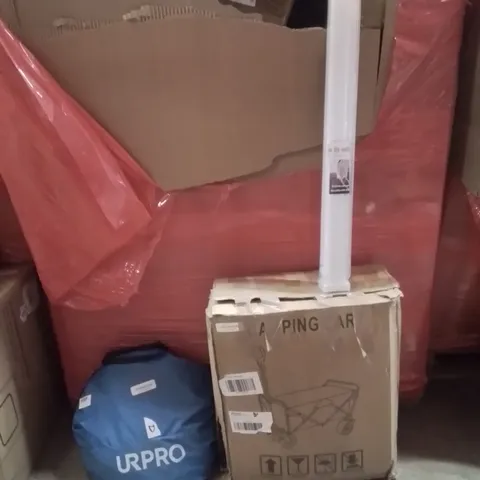 PALLET OF ASSORTED HOUSEHOLD GOODS AND PRODUCTS TO INCLUDE;CAMPING CART,POPUP TENT,ROLLER BLIND