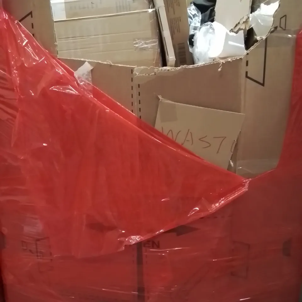 PALLET OF ASSORTED HOUSEHOLD GOODS AND PRODUCTS TO INCLUDE;ROCKING HORSE,DESK LAMP,SWIMMING POOL