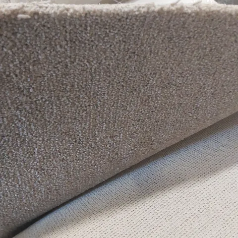 ROLL OF QUALITY DURHAM TWIST TRANQUIL TAUPE CARPET - APPROXIMATELY 4 x 5m