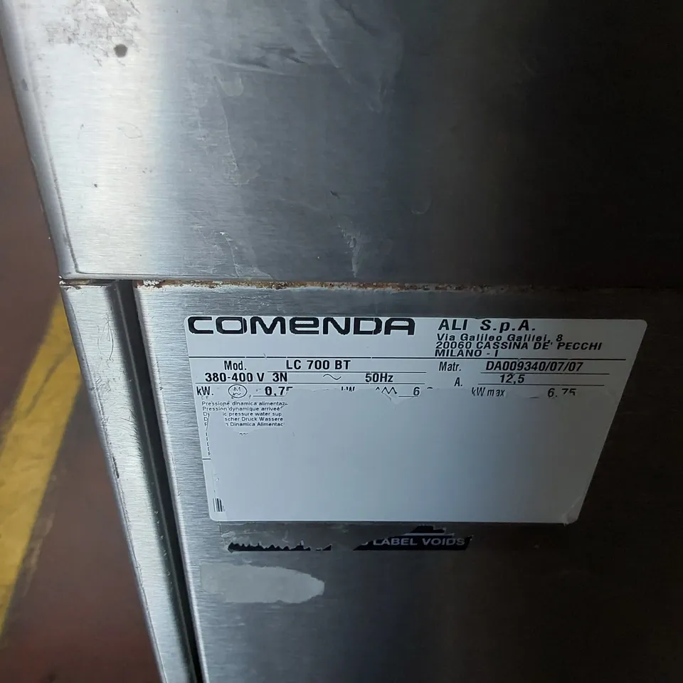 COMENDA LC 700 BT COMMERCIAL PASS THROUGH DISHWASHER 