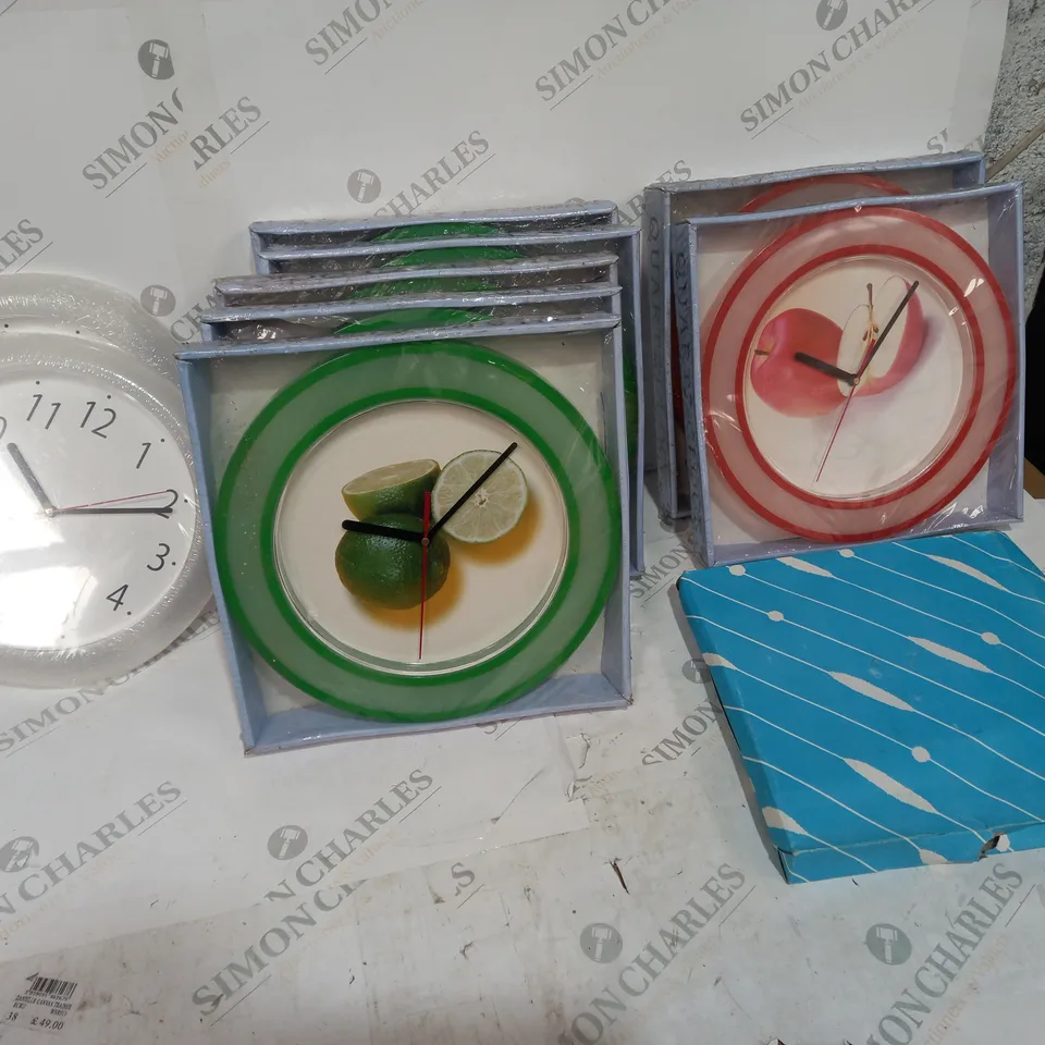 BOX OF APPROX 10 ASSORTED QUARTZ CLOCKS