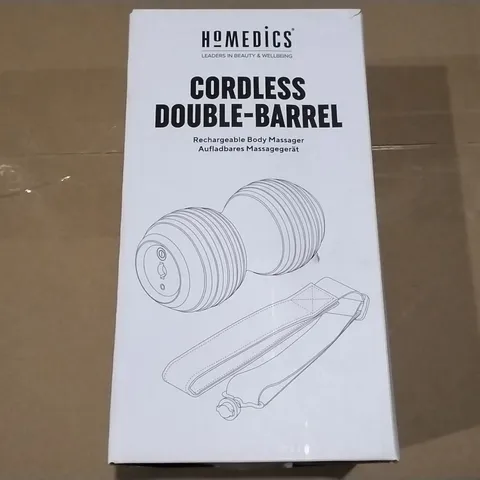 BOXED HOMEDICS CORDLESS DOUBLE-BARREL RECHARGEABLE BODY MASSAGER - SP-180J