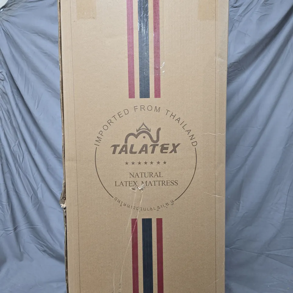 BOXED TALATEX NATURAL LATEX MATTRESS - SIZE UNSPECIFIED - COLLECTION ONLY