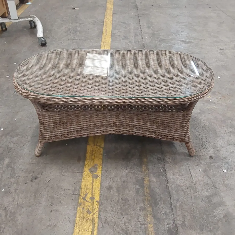 BRAYFORD COFFEE TABLE NATURAL RATTAN