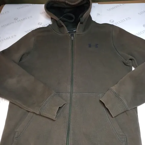 MENS UNDER ARMOUR ZIPPED JACKET IN KHAKI SIZE S/M