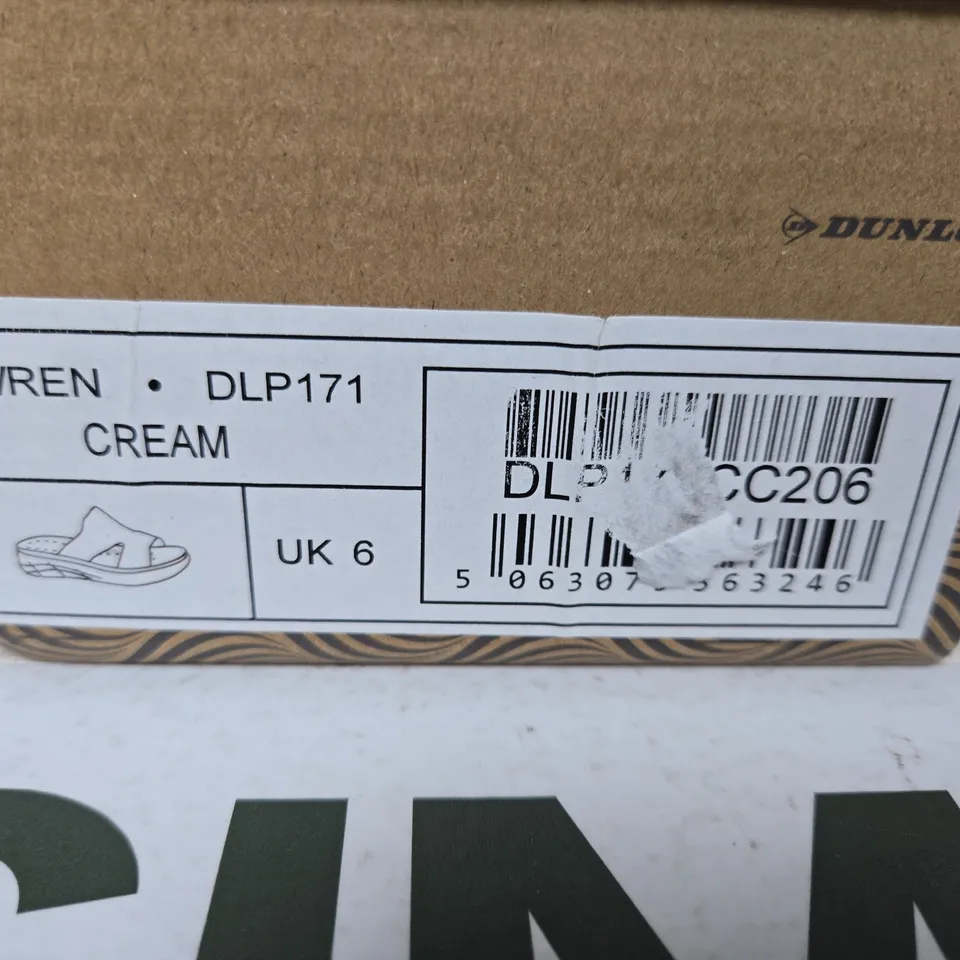 DUNLOP WREN CREAM SANDALS – DLP171, UK 6