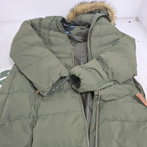TRESPASS OLIVE PARKA JACKET WITH FUR TRIM HOOD – UK 16