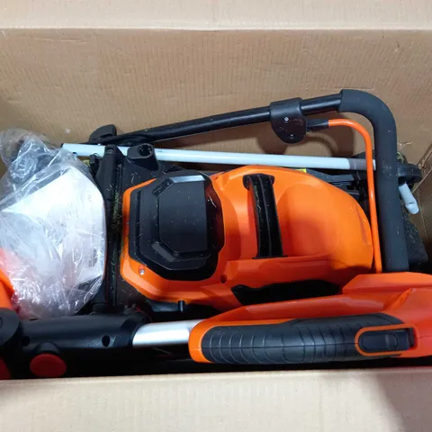 YARD FORCE 32CM ROTARY CORDLESS LAWNMOWER PLUS CORDLESS GRASS TRIMMER