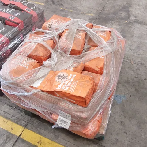 PALLET CONTAINING A LARGE QUANTITY OF CHARCOAL BRIQUETTE BAGS