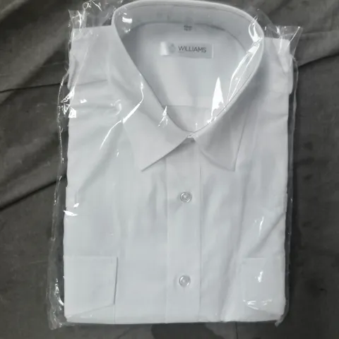 WILLIAMS DISLEY BUTTON-UP SHIRT IN WHITE SIZE 42CM/16.5"