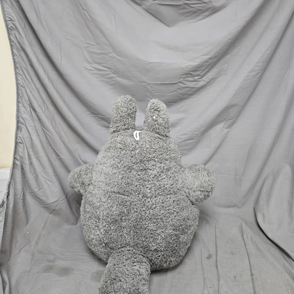 TOTORO-INSPIRED GREY PLUSH STUFFED TOY, LARGE