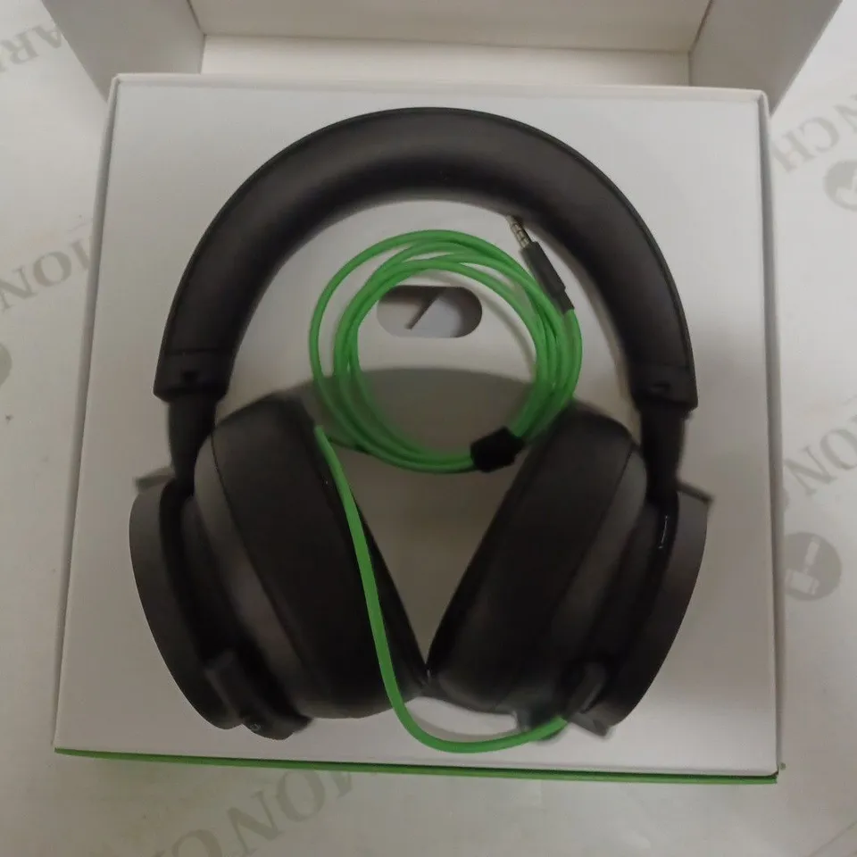 BOXED XBOX WIRED STEREO HEADSET - BLACK/GREEN