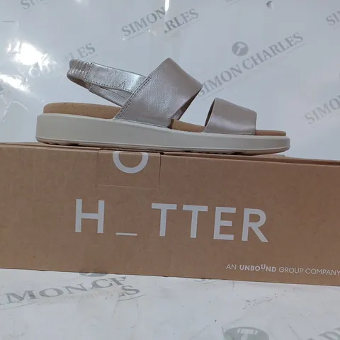 BOXED PAIR OF HOTTER PALMA WIDE OPEN TOE SLINGBACK SANDALS UK SIZE 4