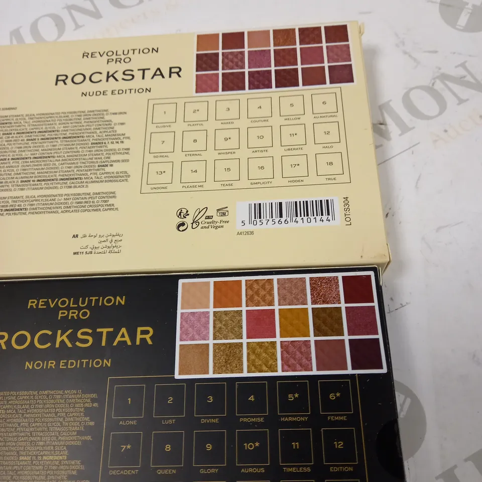 REVOLUTION PRO ROCKSTAR COLLECTION 2x EYE PALETTES AND BLACK EYELINER GIFT SET