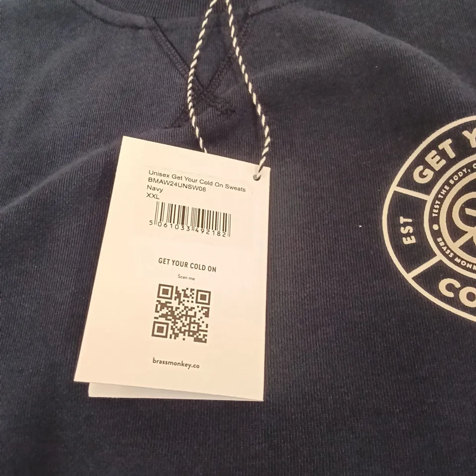 BOX TO CONTAIN BRASS MONKEY SWEATS - NAVY XXL APPROXIMATELY 5 