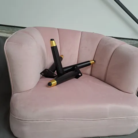 OUTLET MY HOME STORIES HOUSE CHAIR WITH GOLD TIPPED LEGS - COLLECTION ONLY