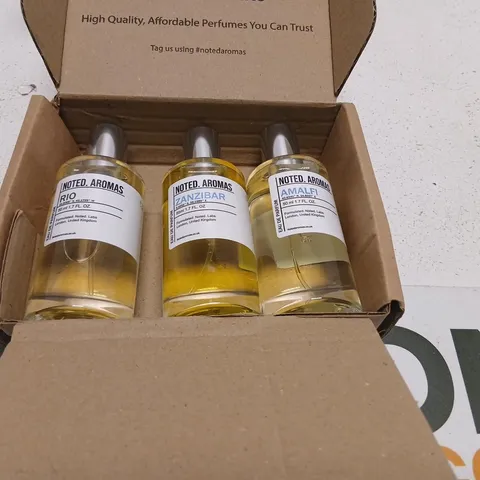 BOXED NOTED AROMAS THREE PIECE GIFT SET