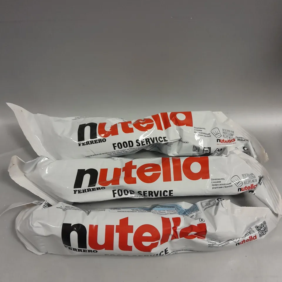 3 X SEALED NUTELLA FOOD SERVICE PIPING PACKS - 3 X 1KG