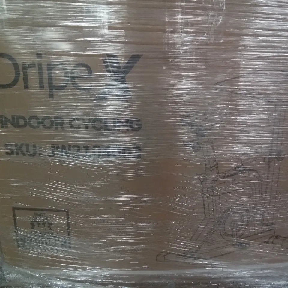 PALLET OF ASSORTED ITEMS INCLUDING DRIPEX INDOOR CYCLING MACHINE, TREADMILL, ELLIPTICAL MACHINE