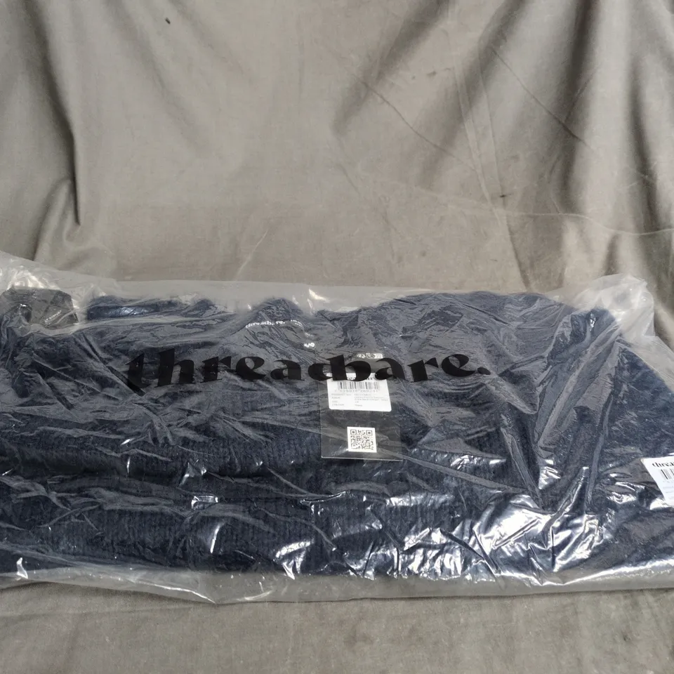 THREADBARE LADIES FRECKLE EYELASH CREW NECK JUMPER – NAVY, UK SIZE 14 