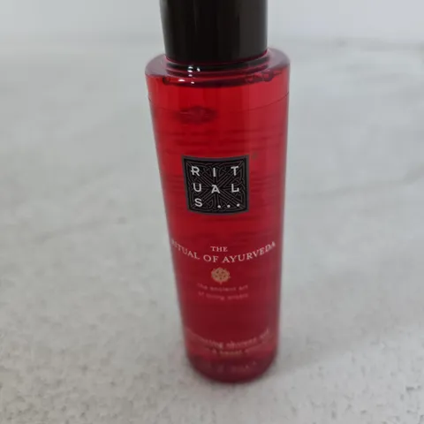 BOX OF APPROXIMATELY 24 X RITUALS THE RITUAL OF AYURVEDA SHOWER GEL - 75ML