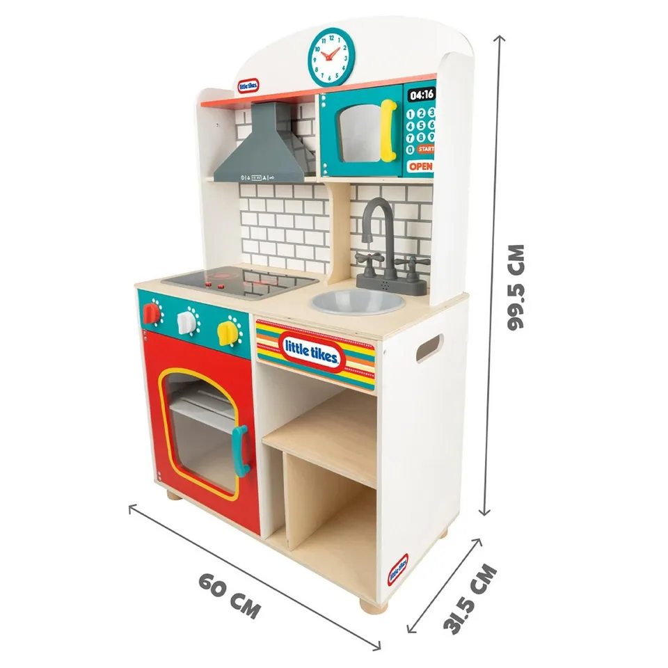 BOXED LITTLE TIKES MY FIRST WOODEN KITCHEN  (BOX WATER DAMAGED)  RRP £89.99