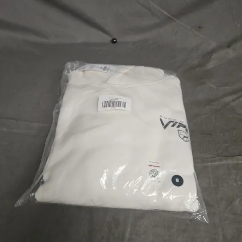 HOLLISTER DODGE II OFFICIAL LICENSED HOODIE - WHITE, SIZE M