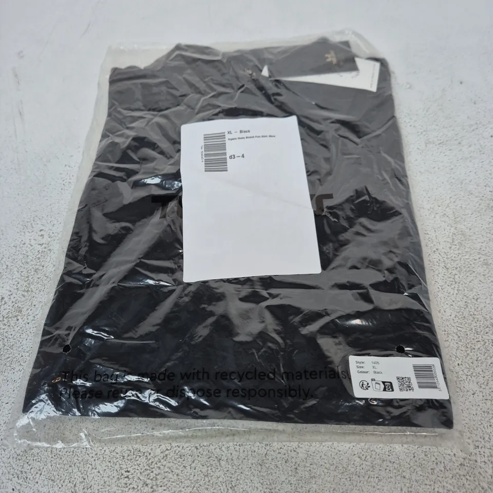 LEE PREMIUM COLLECTION ORGANIC HEAVY STRETCH POLO SHIRT – MEN'S XL, BLACK
