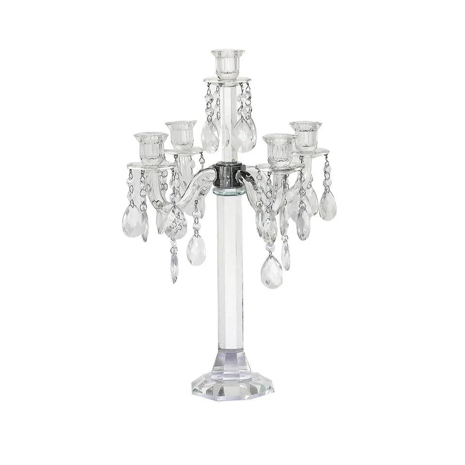 JM BY JULIEN MACDONALD LARGE GLASS CANDELABRA