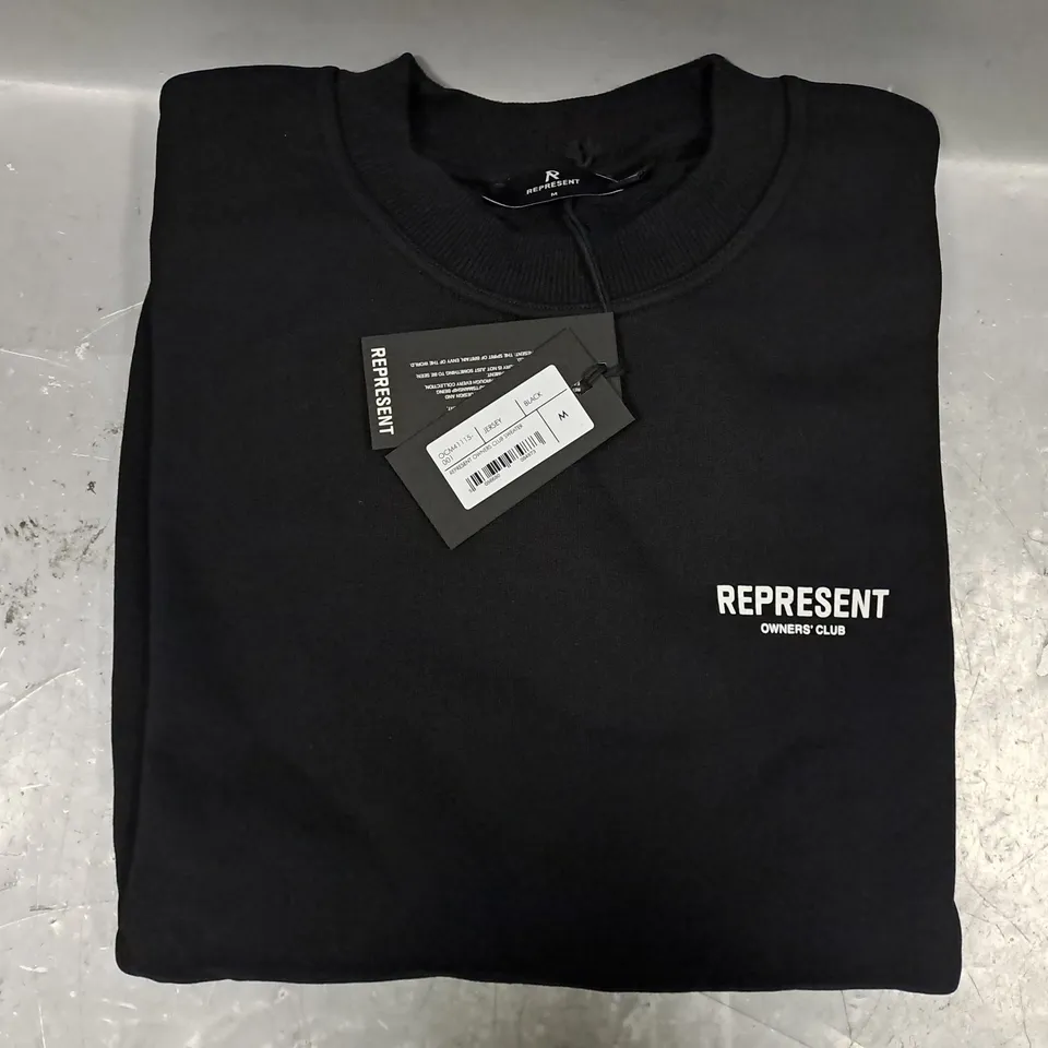 REPRESENT OWNER'S CLUB SWEATER IN BLACK SIZE MEDIUM