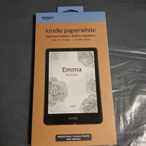 AMAZON KINDLE PAPERWHITE SIGNATURE EDITION (12TH GENERATION) – 32 GB, METALLIC BLACK, BOXED